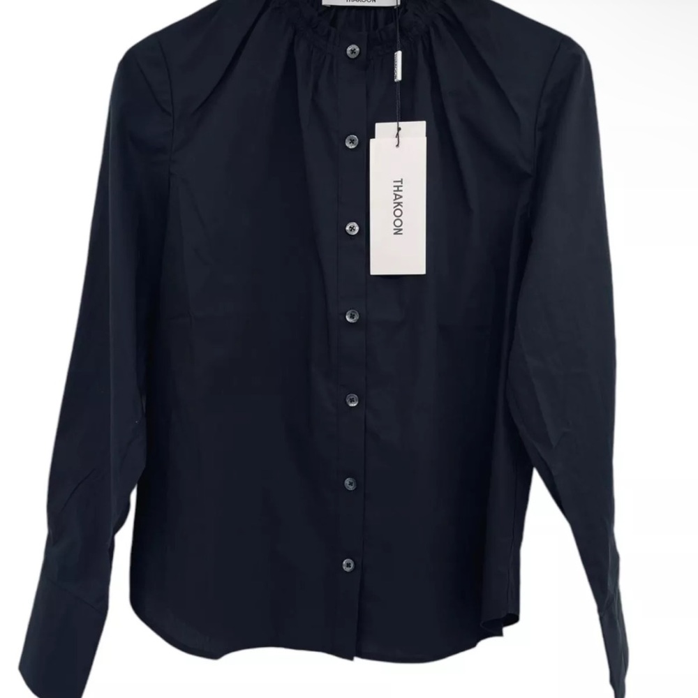 NWT Thakoon Chic Black Button-Up Blouse - Picture 2 of 7
